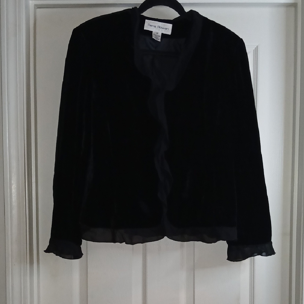 Rena Rowan‎ Black Velvet Women's Jackets Size 12